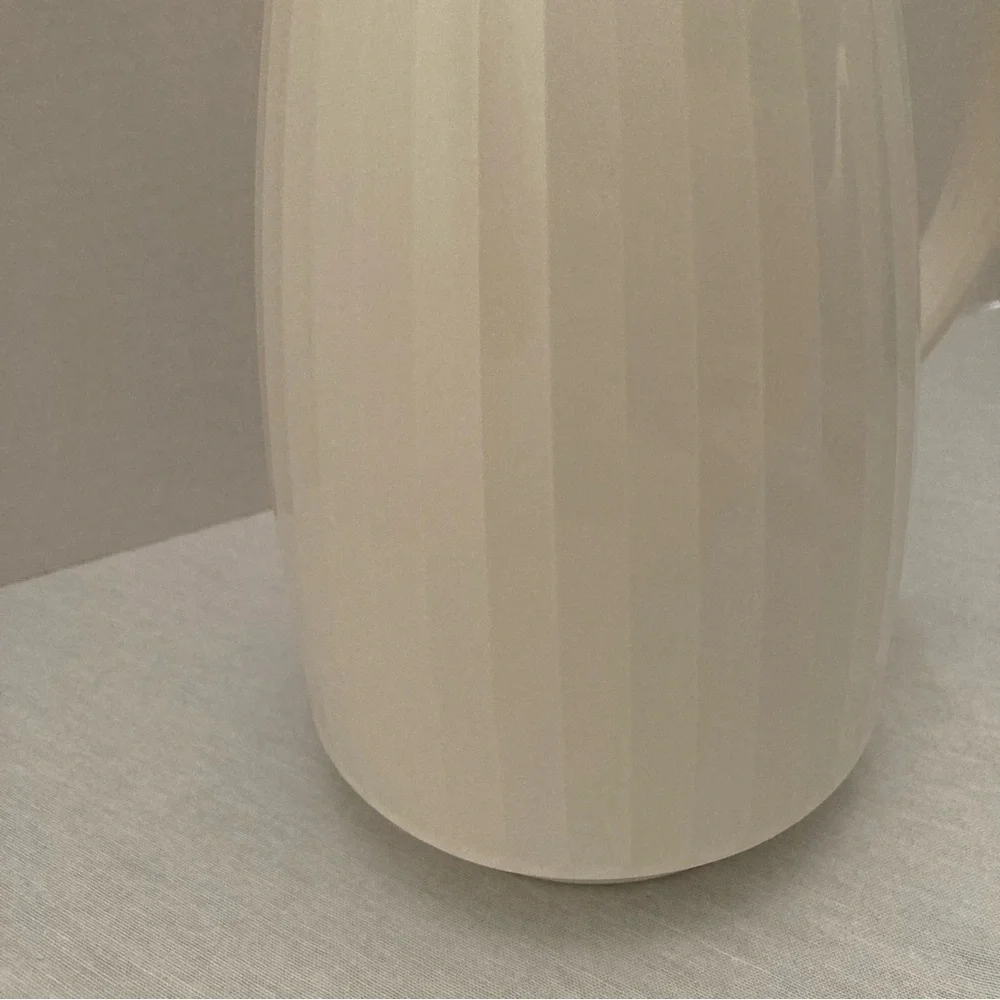 Vintage Corning Thermique White Ribbed Thermal Coffee Carafe w Lid